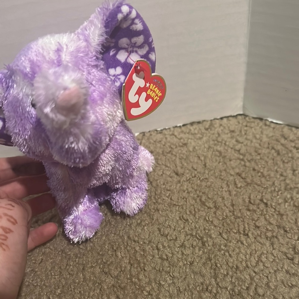 Ty Purple Elephant Plush Toy